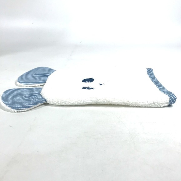 HERMES Baby Mitten Panda Washcloth Pass-Through Body Towel Cotton Kids Blue - Picture 4 of 11